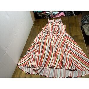 Torrid Challis Halter Dress Colorful Striped Size 1 NWT